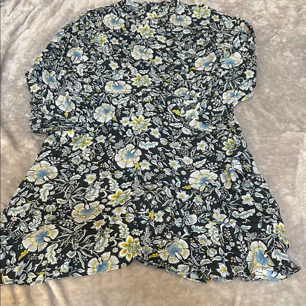 Loft Floral Long Sleeve Dress